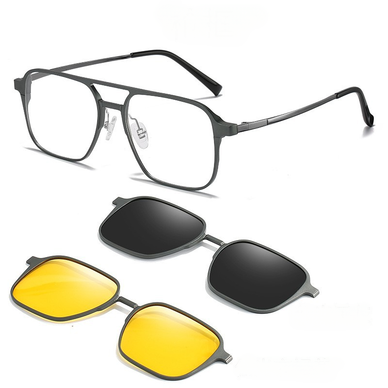 5-in-1 Magnetic Clip-On Eyewear: Effortless Switching with Polarized Lenses