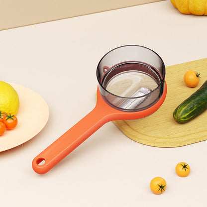 Storage Peeler with Container for Splash Prevention