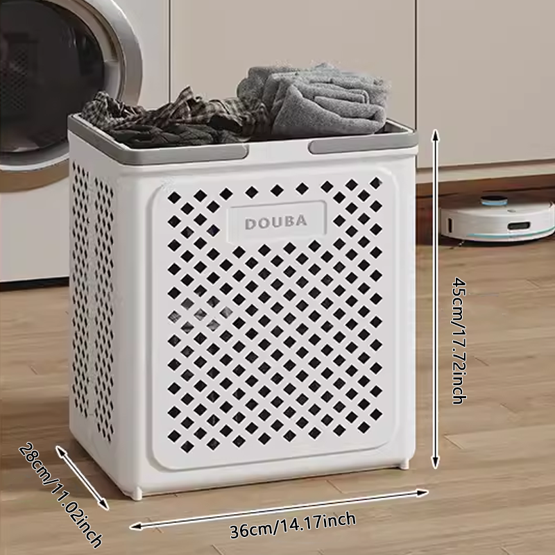 Large Capacity Collapsible Laundry Basket: Breathable Design & Built-In Wheels