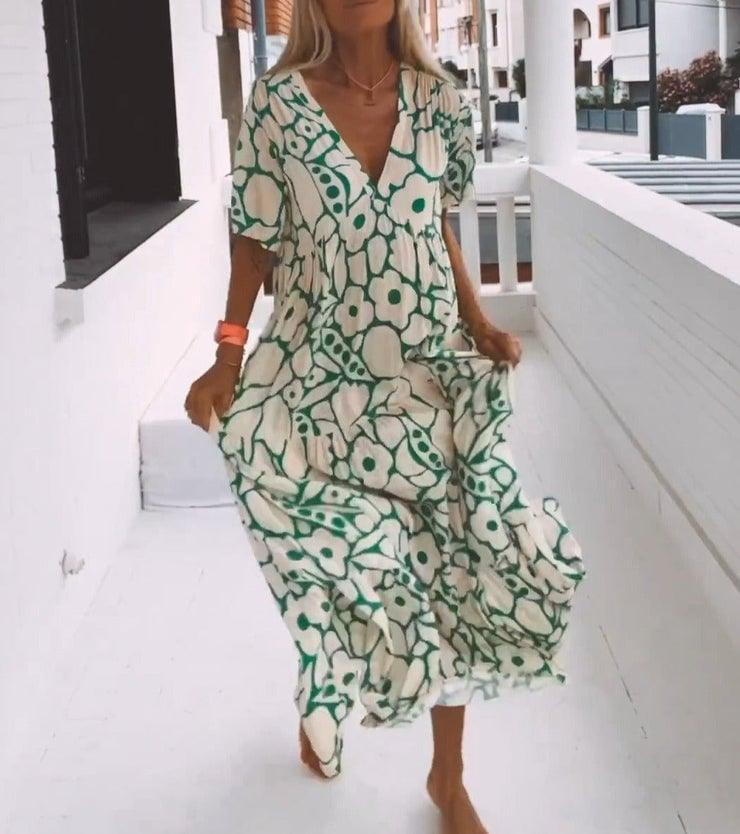 Women's Casual Floral Swing Dress Summer Dress